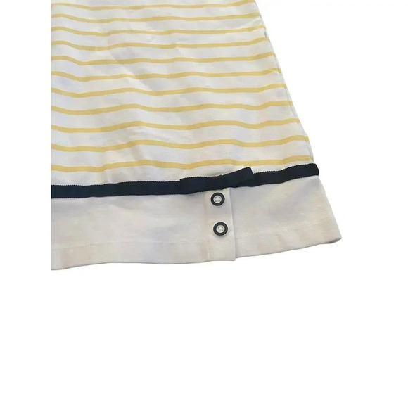 Janie and Jack Yellow Long Sleeve Striped Ribbon Trim A-Line Dress Size 5 - Picture 5 of 5